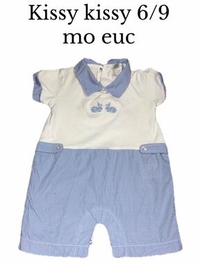 Kissy kissy 6/9 month bunny romper
